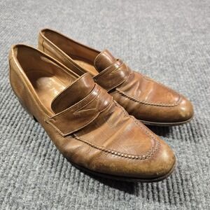 Gravati Loafers Mens Size 11 Brown Leather Slip On Dress‎ Shoes Hand Made Italy
